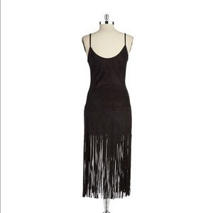 Design lab faux fringe dress
